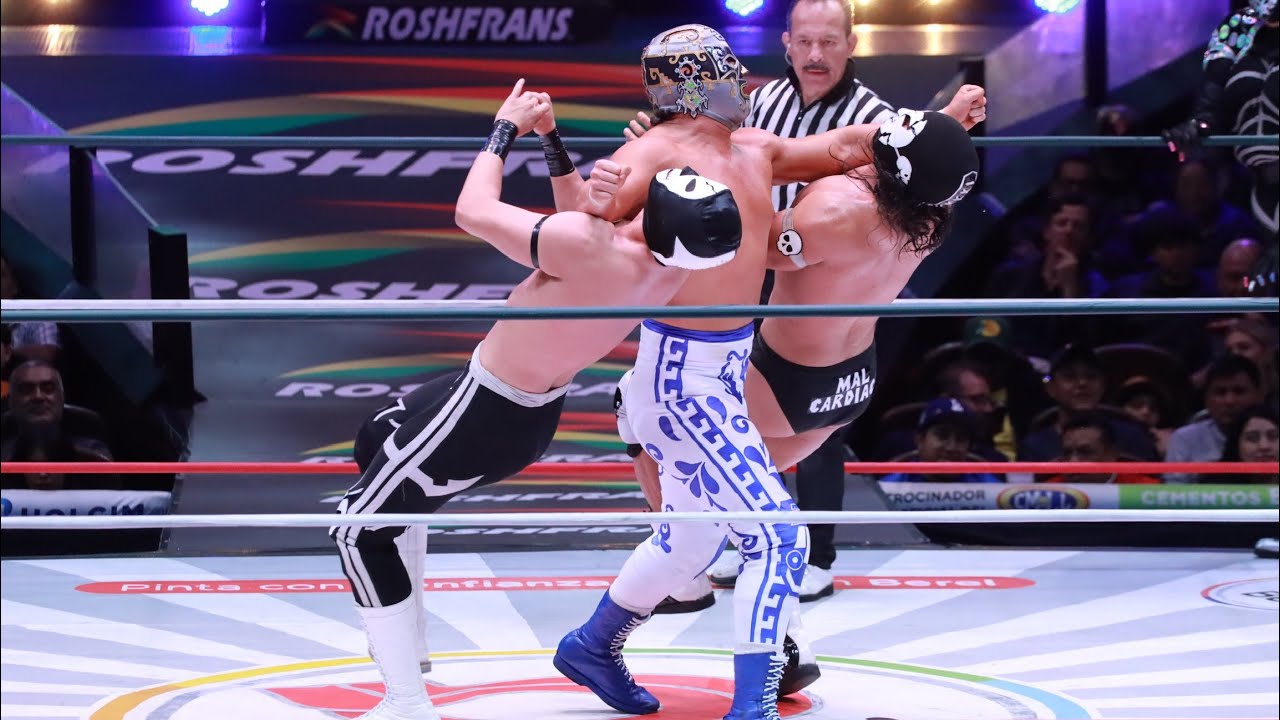 CMLL: Stigma, Arkalis, Xelhua y Rayo Metálico 🆚 Kraneo, Infarto y Calavera Jr I y II