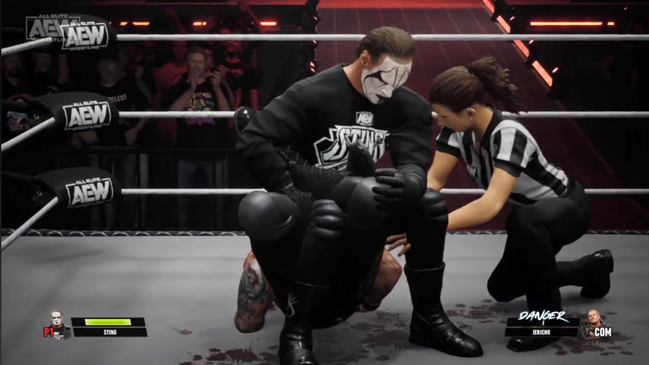 Sting vs Chris Jerchio. Lghts Out Match. Blood & Guts. Aew: Fight Forever background