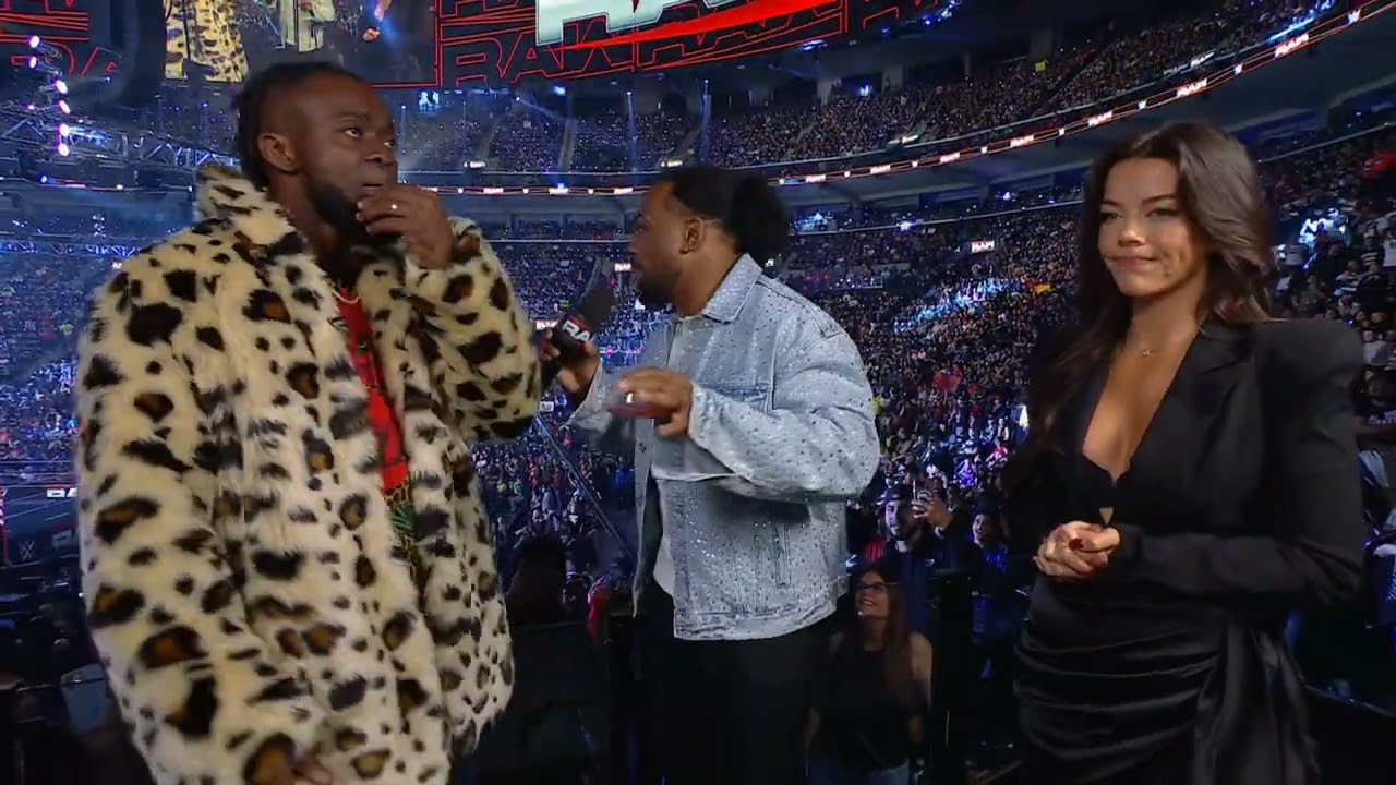 The New Day address the WWE Universe: Raw, Jan. 6, 2025 background