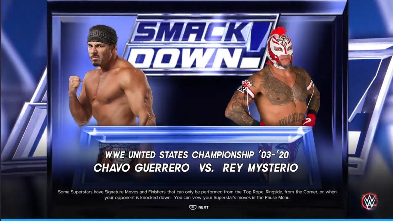 Chavo Guerreo vs Rey Mysterio. Ladder Match. Smackdown. WWE 2K23 background