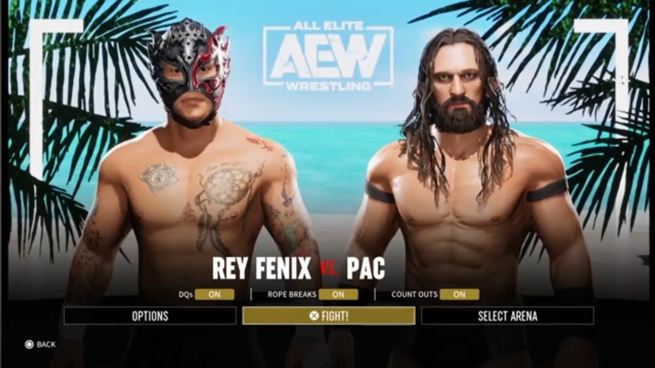 Rey Fenix vs Pac. Beach Brawl. AEW: Fight Forever