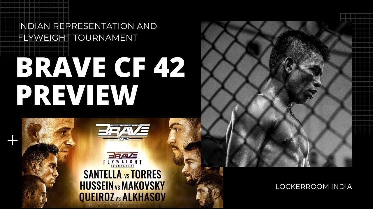 BRAVE CF 42 Preview | Indian MMA Fighter Ariz Ahmad Khan and BRAVE CF Flyweight Tournament backdrop