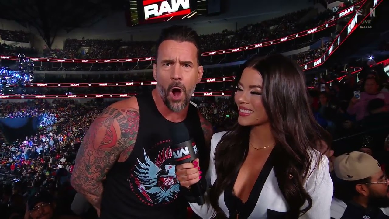 CM Punk sends a message to all competitors at the Royal Rumble: Raw, Jan. 20, 2025 background