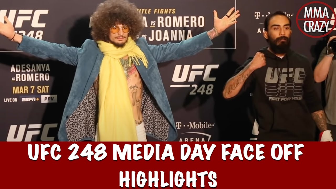 Full UFC 248: Full Media Day Face off highlights backdrop