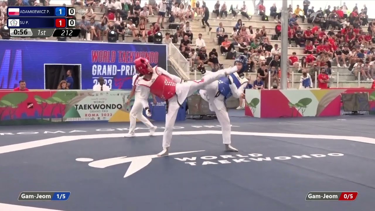 212 Round of 32 WOMEN W 57KG POL ADAMKIEWICZ P TPE SU P background