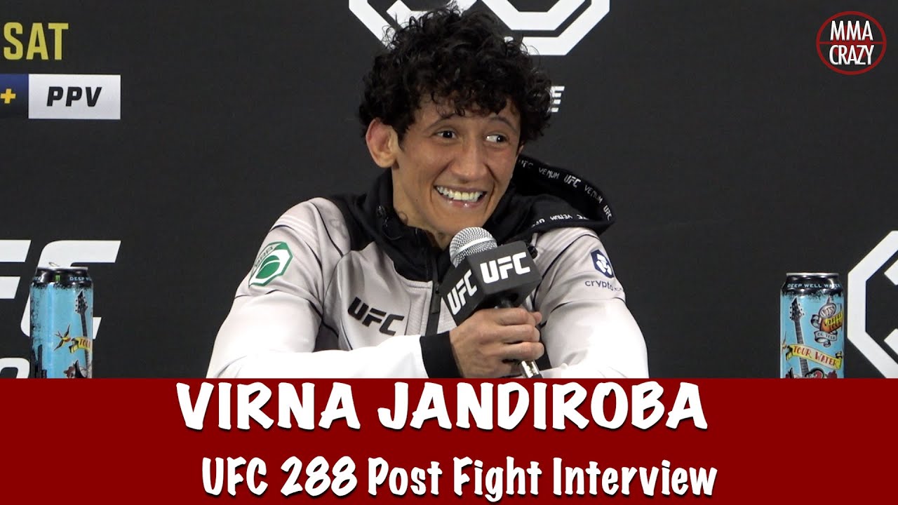 Virna Jandiroba on Weili Zhang fight “I have to be like water” & Marina Rodriguez win at UFC 288 background