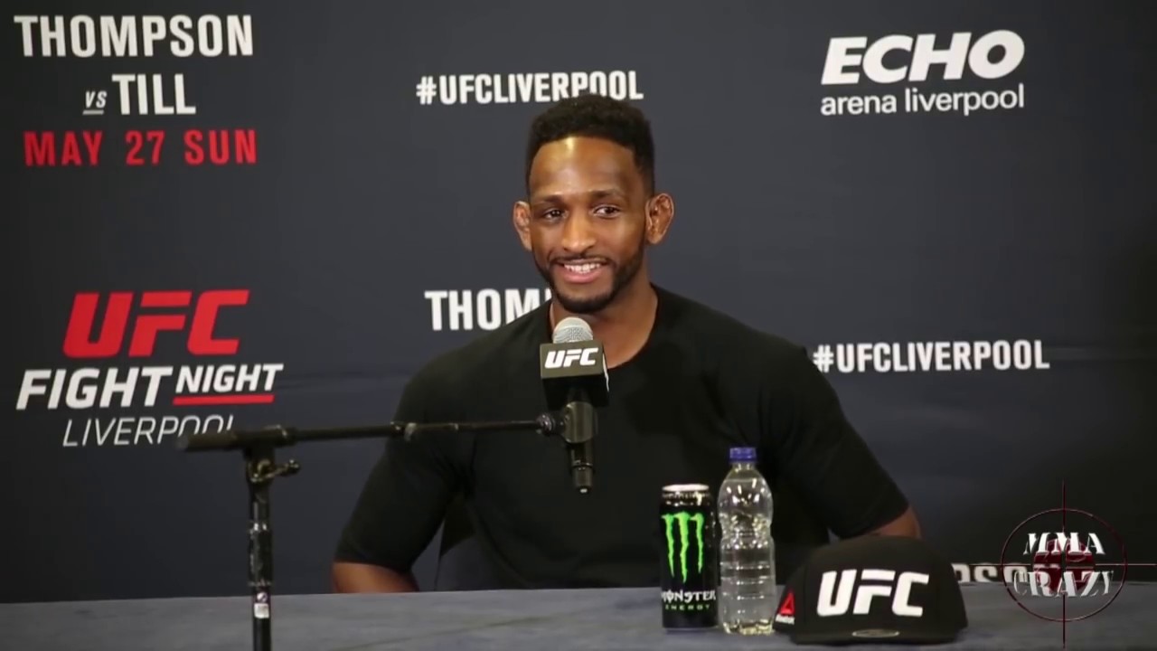Neil Magny UFC Fight Night Liverpool Post Fight Press Conference background