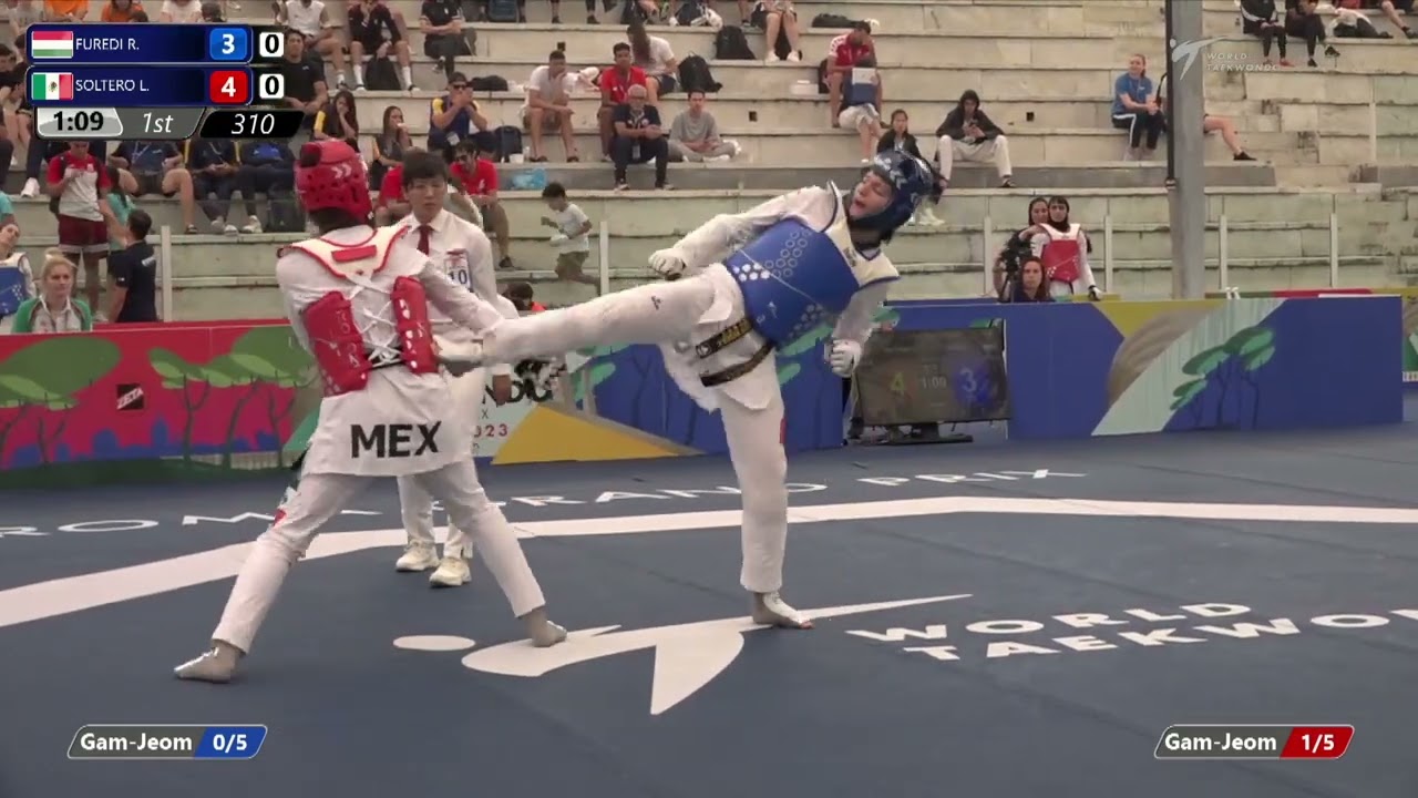 310 Round of 32 WOMEN W 67KG HUN FUREDI R MEX SOLTERO L background