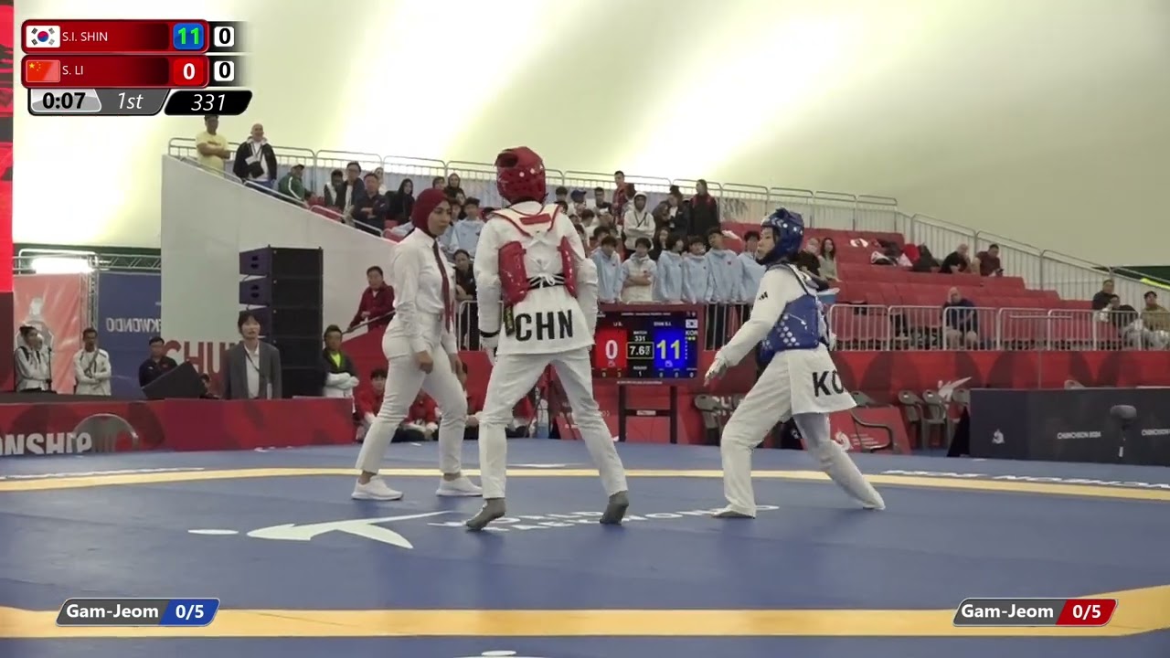 331 Semifinals Women 44kg KOR S I SHIN CHN S LI
