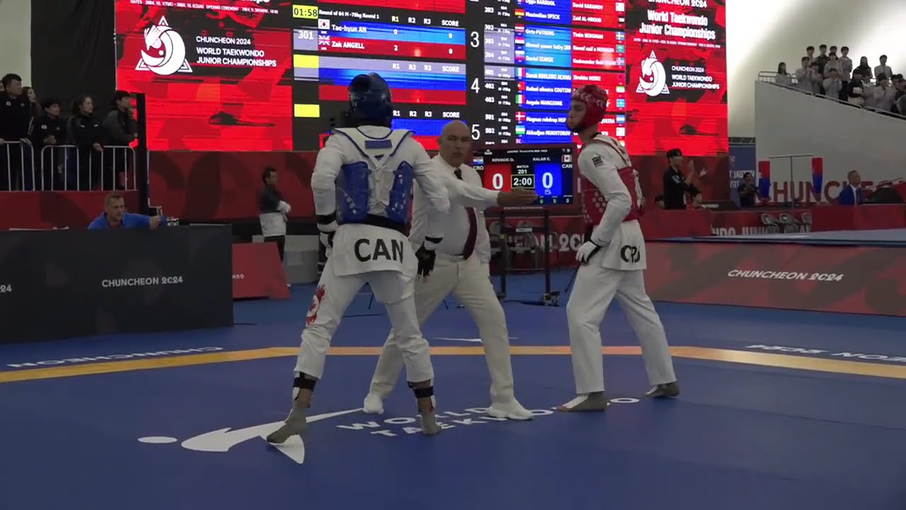 201 Round of 64 Men 78kg CAN E KALAR CRO O KOVACIC background
