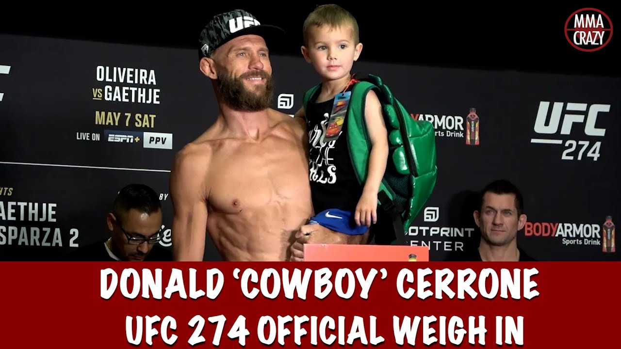 Donald ‘Cowboy’ Cerrone makes weight with his son for UFC 274 background