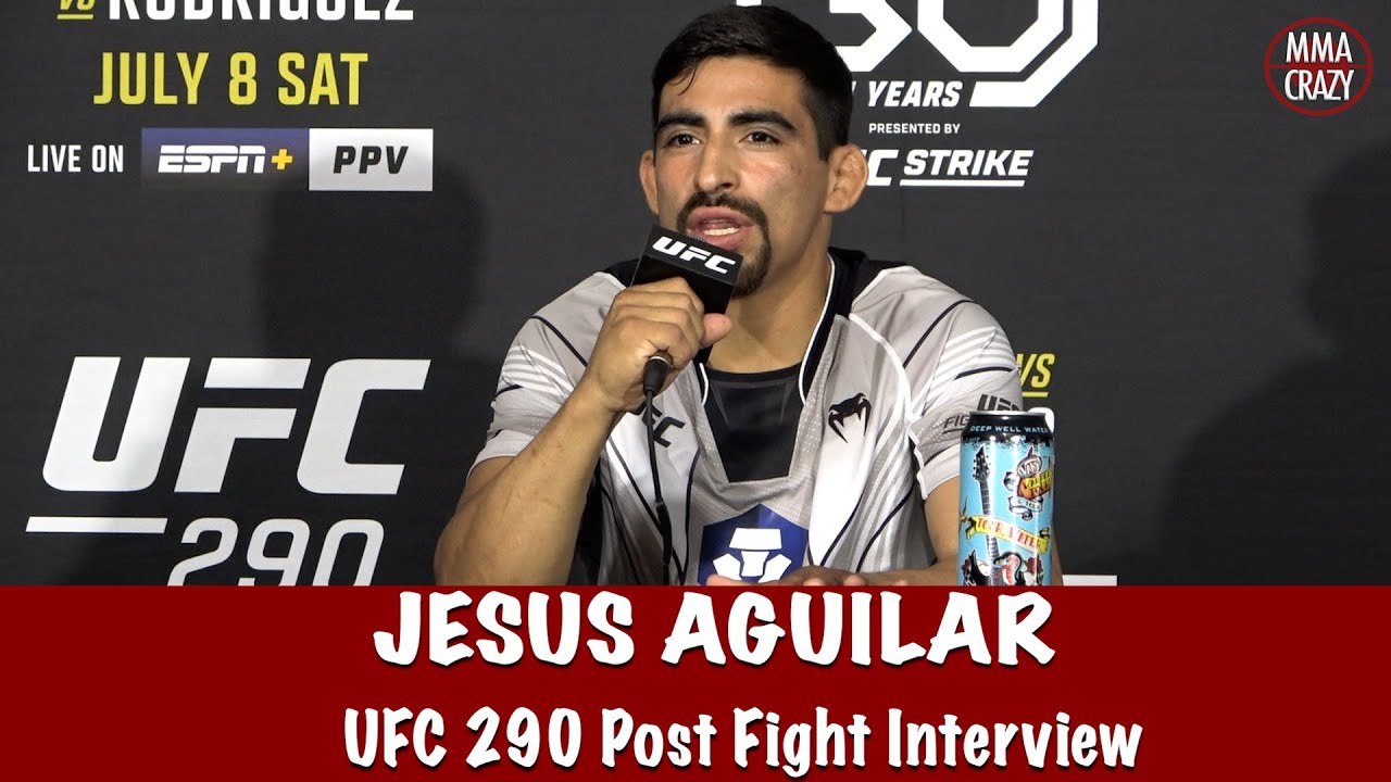 Jesus Aguilar Reacts to 17 sec KO win over Shannon Ross at UFC 290 background