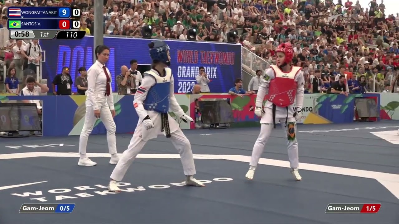 110 Round of 16 WOMEN W 49KG THA WONGPATTANAKIT P BRA SANTOS V