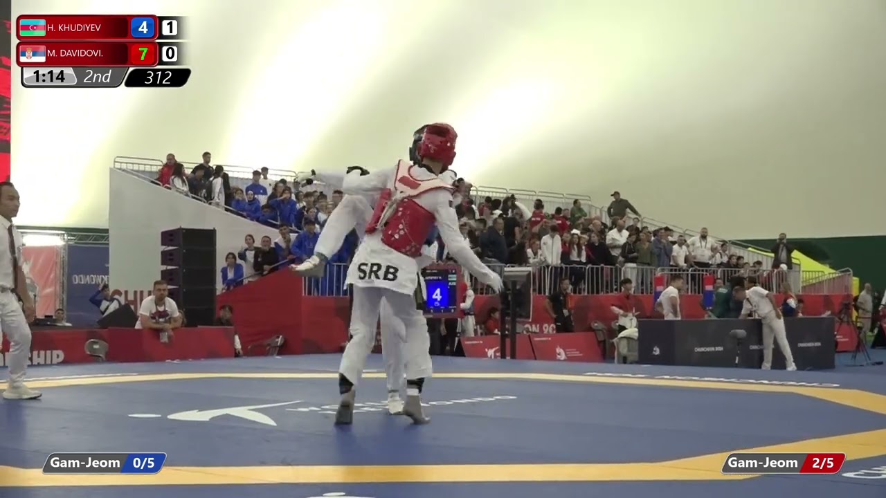 312 Round of 32 Men 73kg AZE H KHUDIYEV SRB M DAVIDOVI