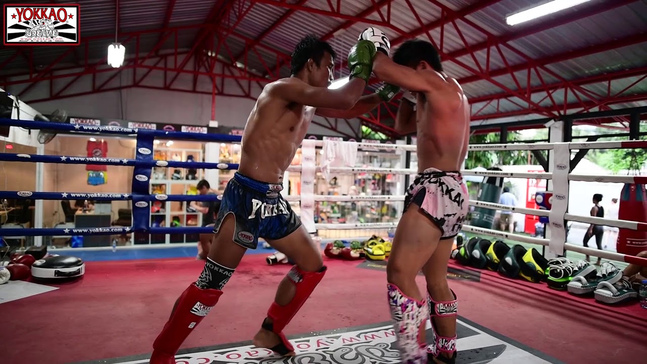 Multi-time Lumpinee Champion Singdam sparring with 21yrs old Manachai - YOKKAO Bangkok