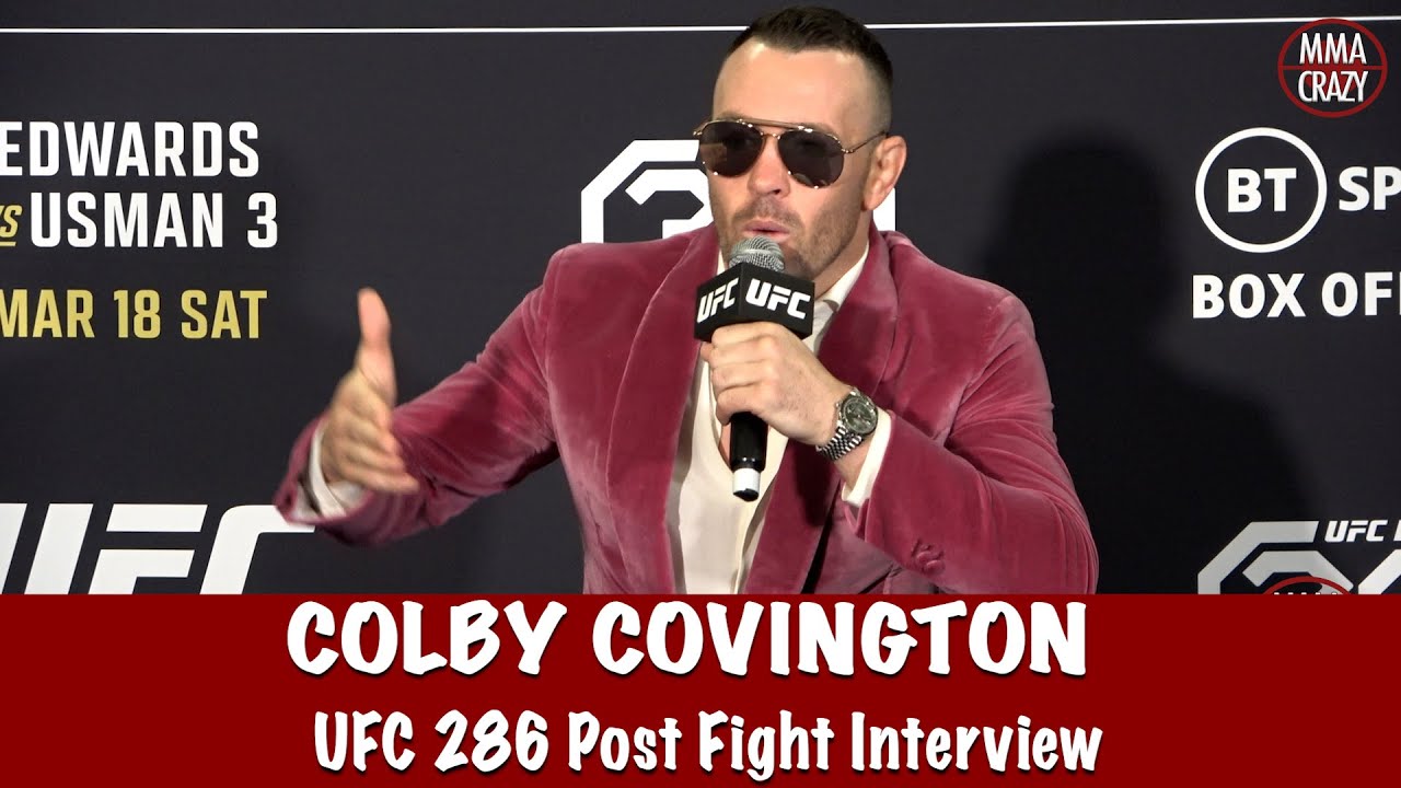 Full UFC 286 Colby Covington Guest Fighter Interview background