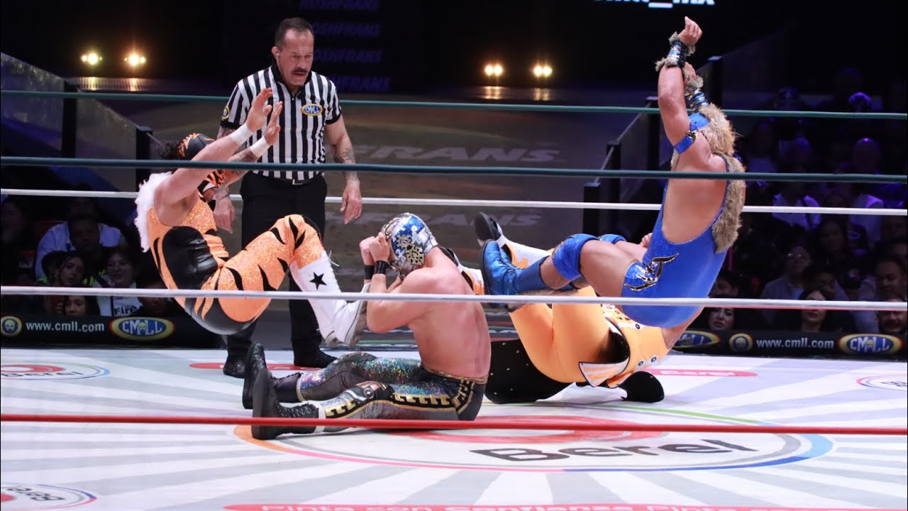 Reporte CMLL: Coyote, Okumura y Felino Jr Vs Pegaso, Esfinge y Xelhua background