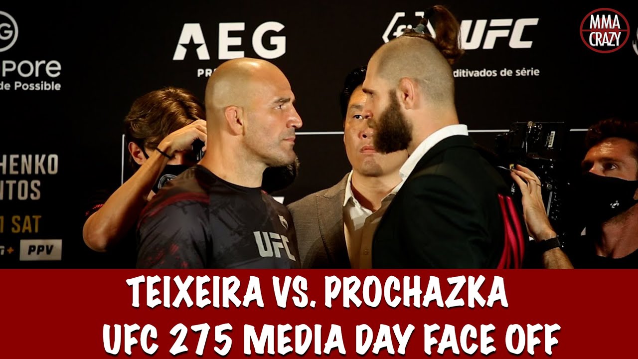 UFC 275: Glover Teixeira vs. Jiri Prochazka Media Day Face Off background