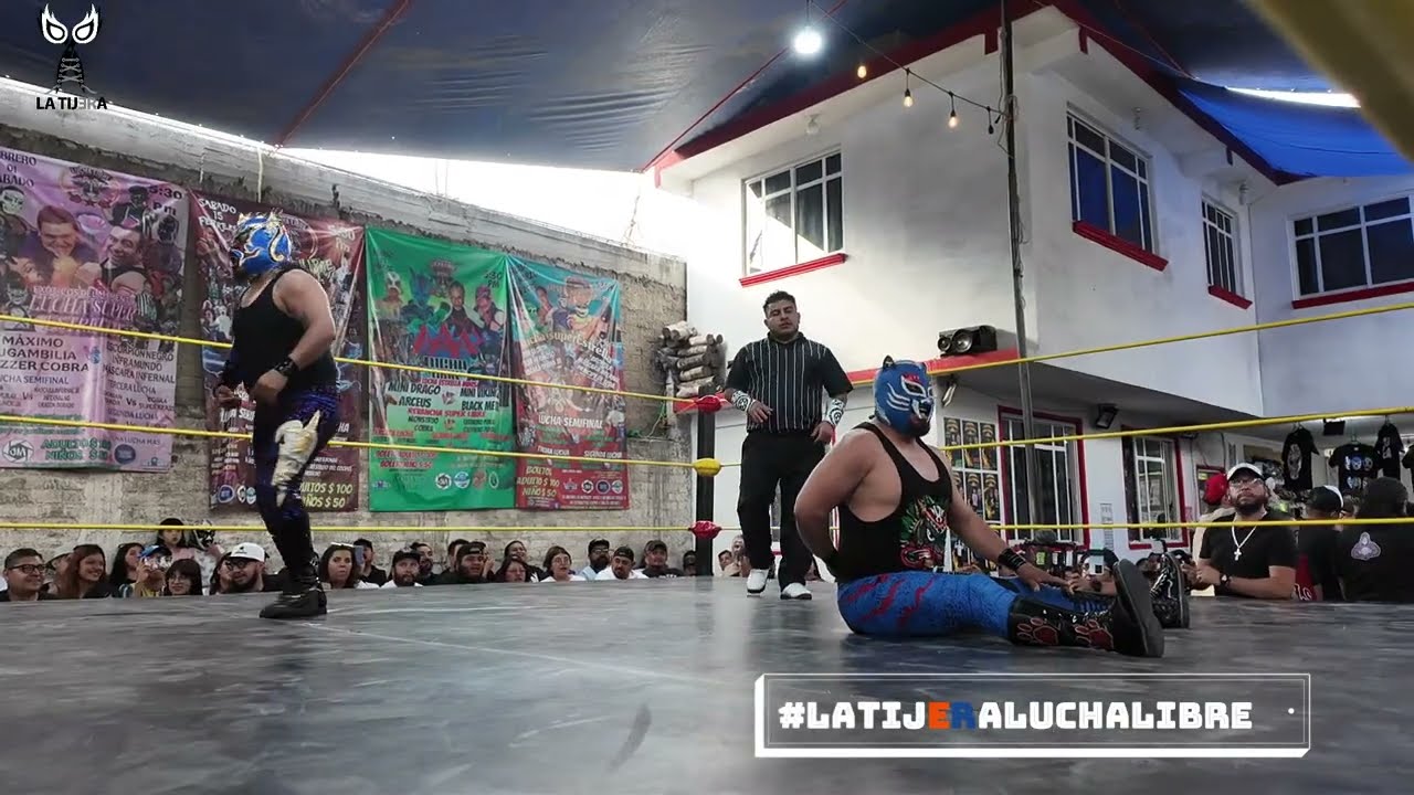 Máscara Infernal Jr, Dragón Dorado y Blazzer Anklassy Vs Guepardo, Ikaris y Black Samuray con Ancla background