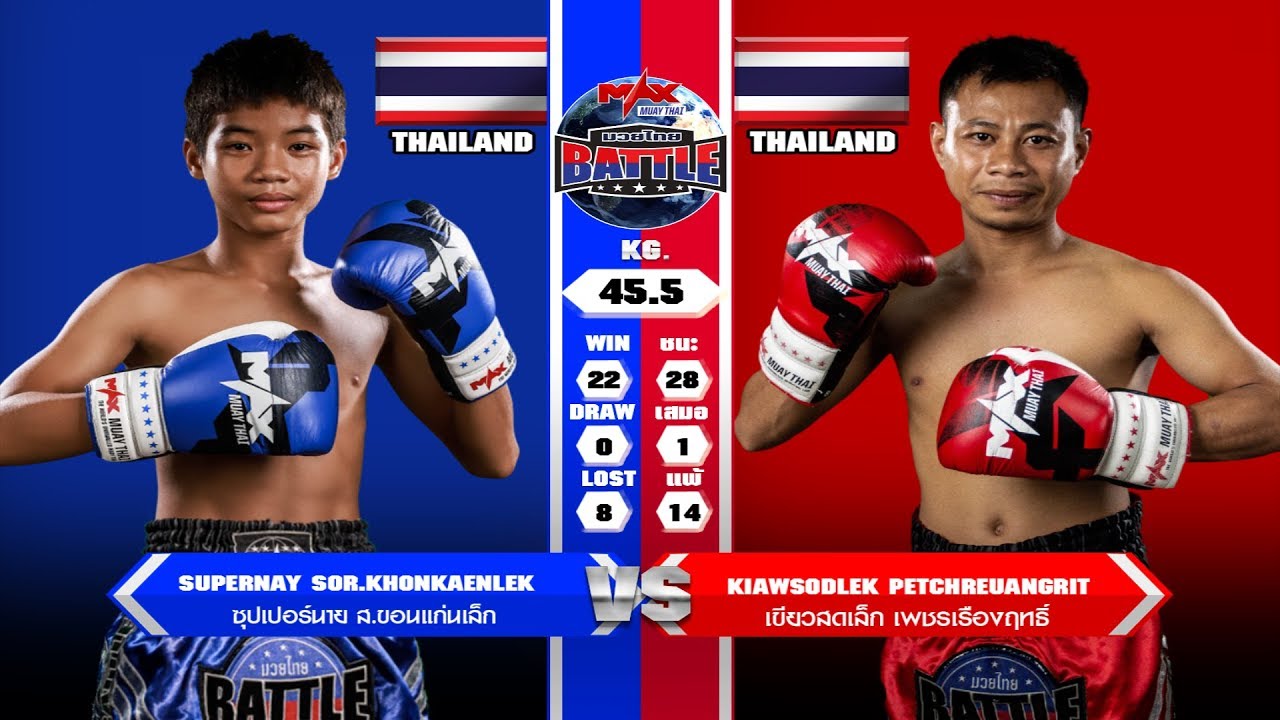 คู่ที่ 7 ซุปเปอร์นาย ส.ขอนแก่นเล็ก VS เขียวสดเล็ก เพชรเรืองฤทธิ์ | MUAY THAI BATTLE (03-01-2020) background