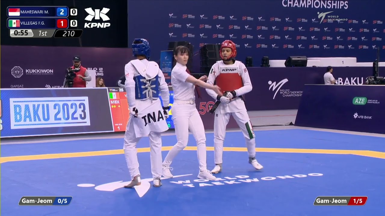 210 R32 Women 53kg INA MAHESWARI M MEX VILLEGAS F G background