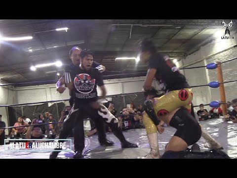 Atomick Star y Especie Maligna Vs Cachorro de Guerra y Genex con VikMask en Coliseo Ecatepec background