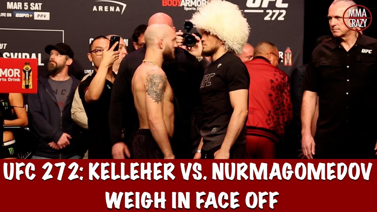 UFC 272: Umar Nurmagomedov vs. Brian Kelleher weigh in face off