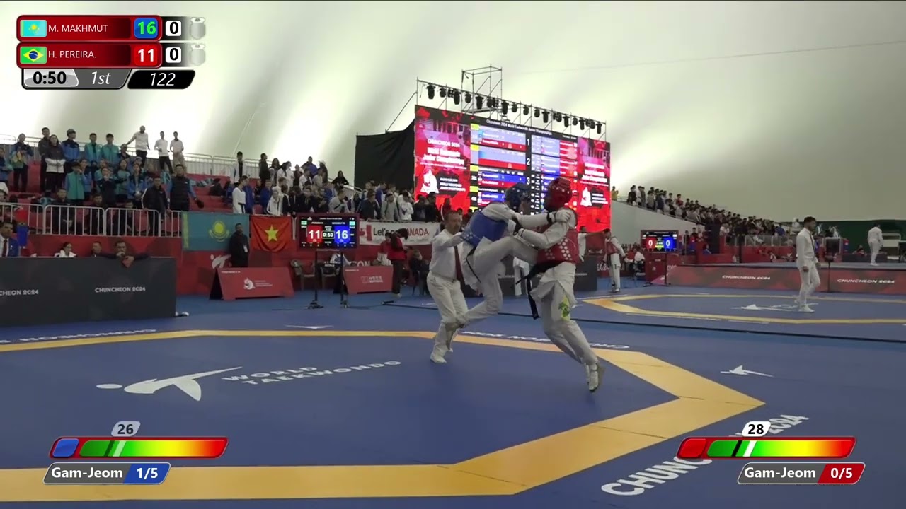 122 Round of 16 Men 59kg KAZ MAKHMUT Muhammedali BRA PEREIRA DAS NEVES Hentony