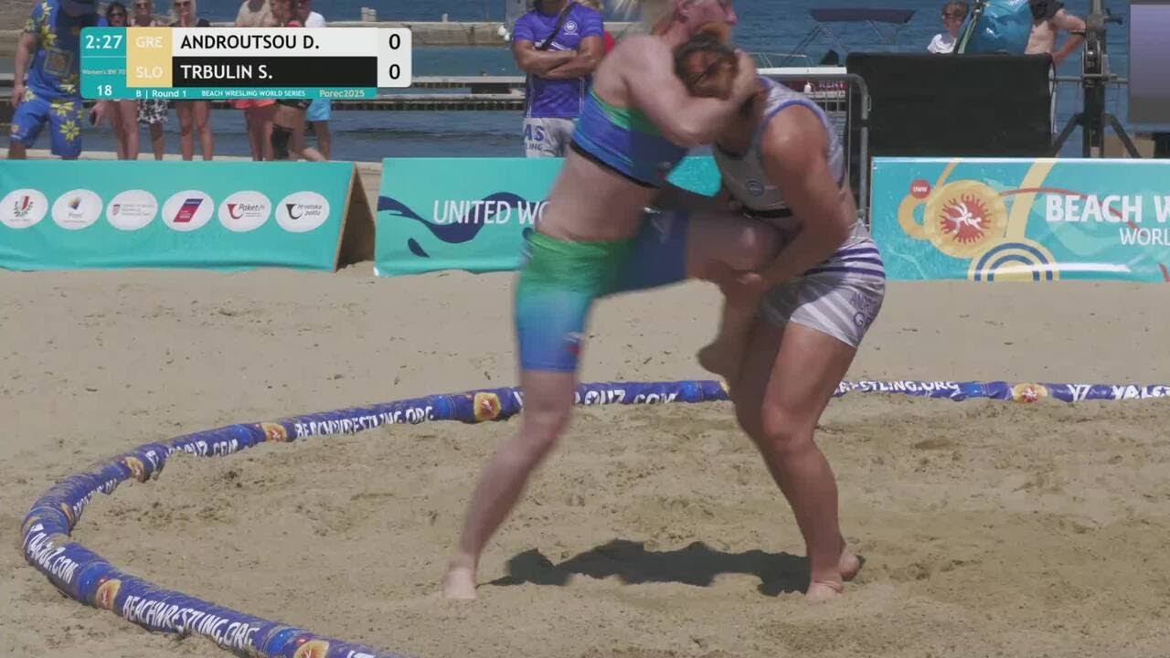 Dimitra ANDROUTSOU (GRE) vs. Sara TRBULIN (SLO) • B | Round 1 • Women's BW 70Kg background