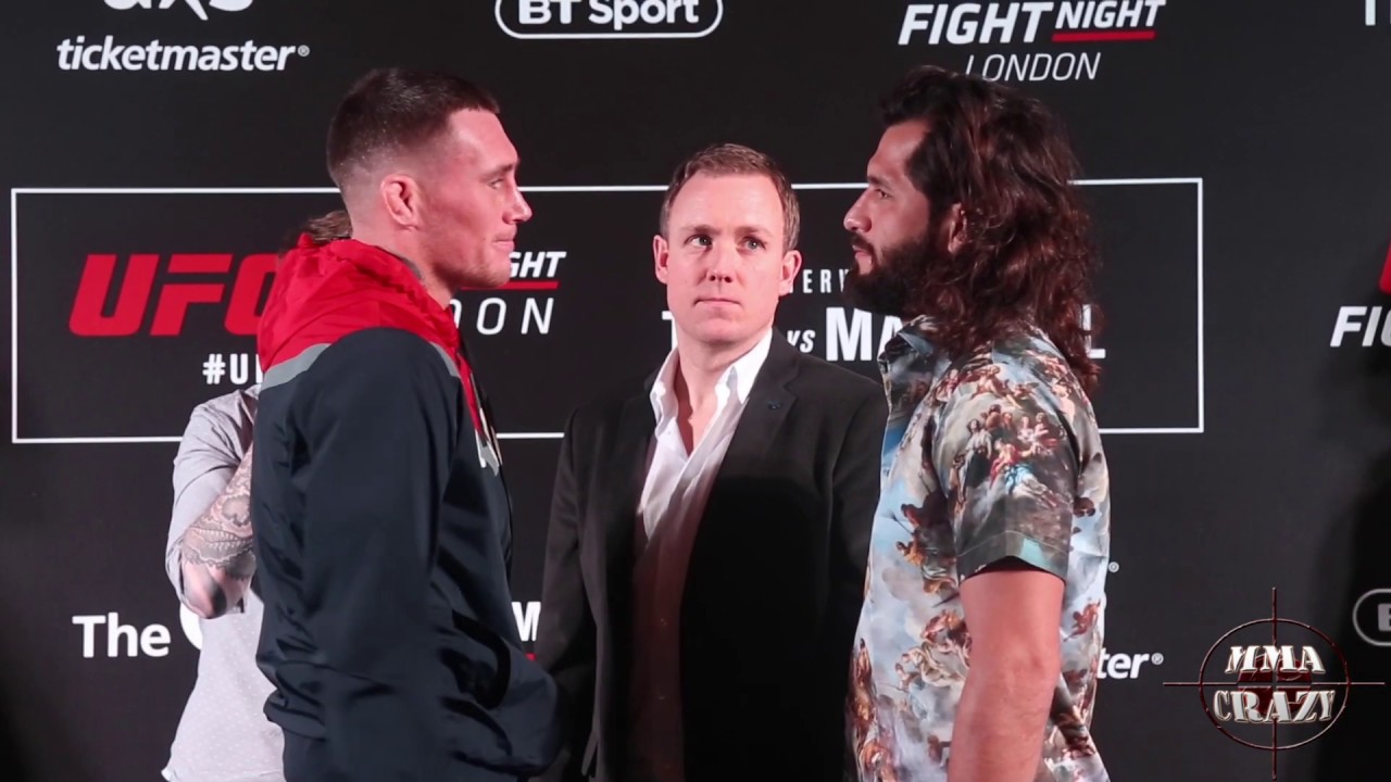 UFC London: Darren Till vs. Jorge Masvidal Media Day Face Off background