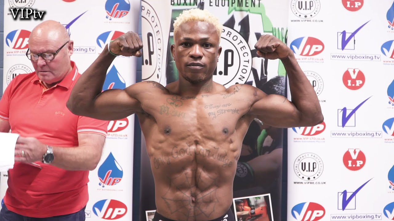 Taiwo Agbaje v Jayro Duran weigh-in for Sunday's show Bolton, at The White's hotel