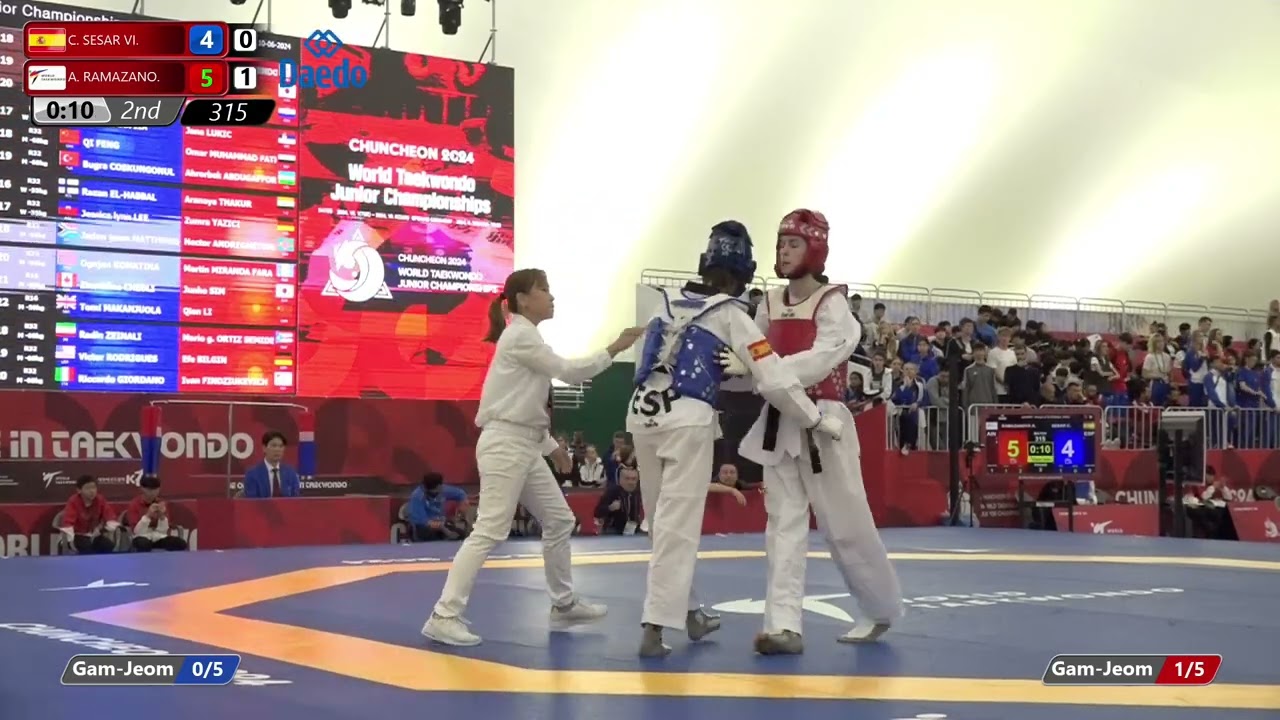315 Round of 32 Women 55kg ESP C SESAR VI AIN A RAMAZANO background