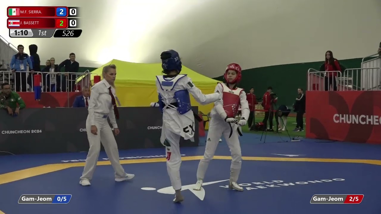 526 Round of 16 Women 46kg MEX M F SIERRA CRC J BASSETT
