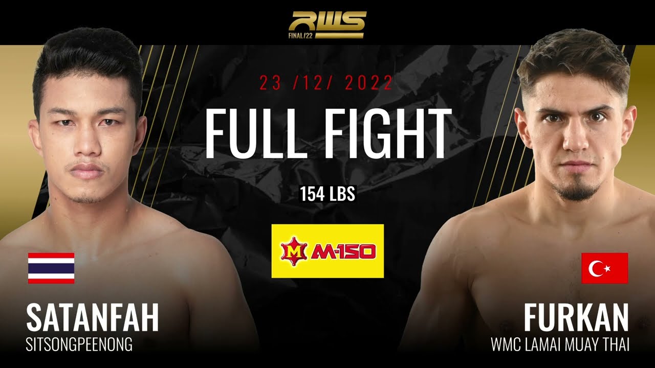 ไฟต์เต็ม Full Fight l สะท้านฟ้า vs. เฟอร์คานส์ l Satanfah vs. Ferkan WMC Lamai Muay Thai l RWS background