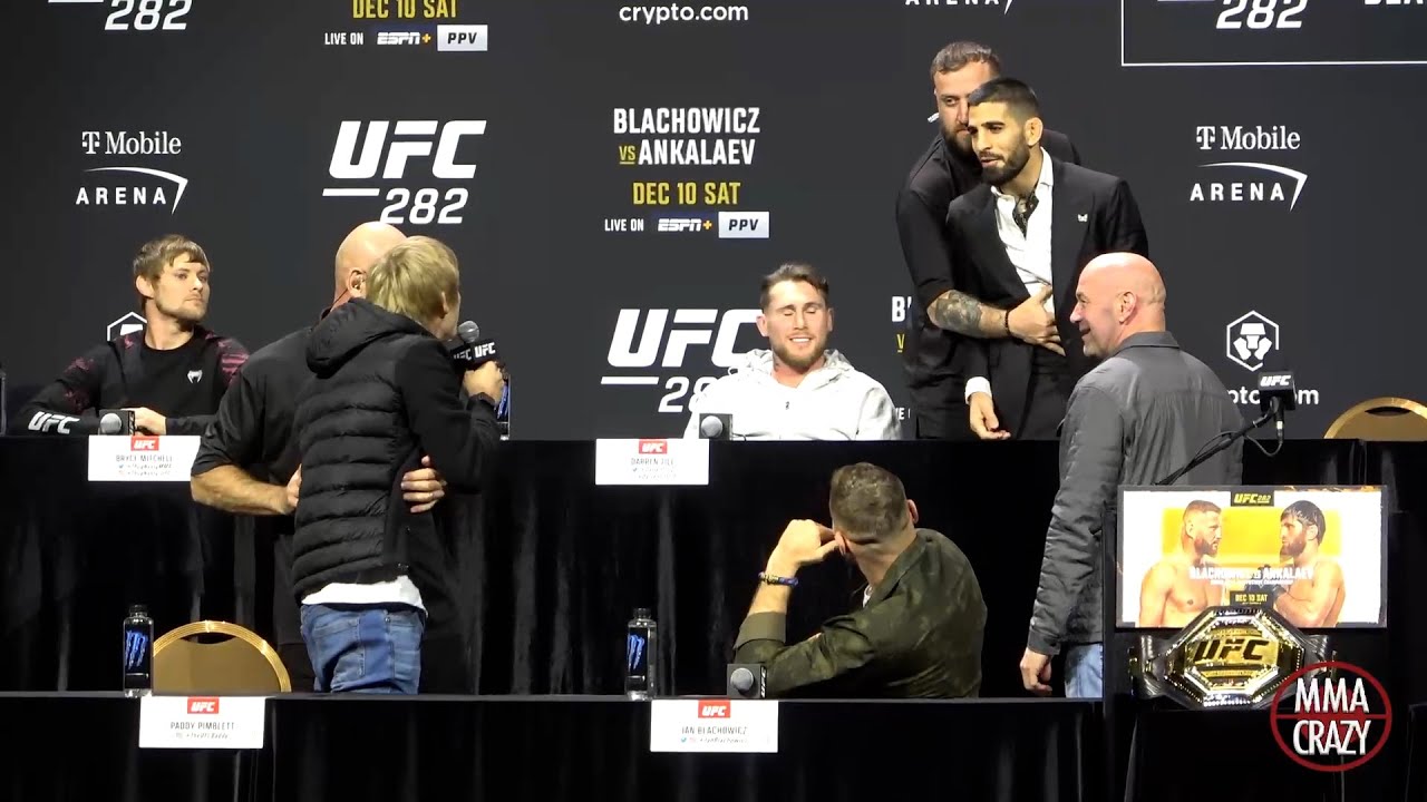 Paddy Pimblett & Ilia Topuria get into it at UFC 282 Presser
