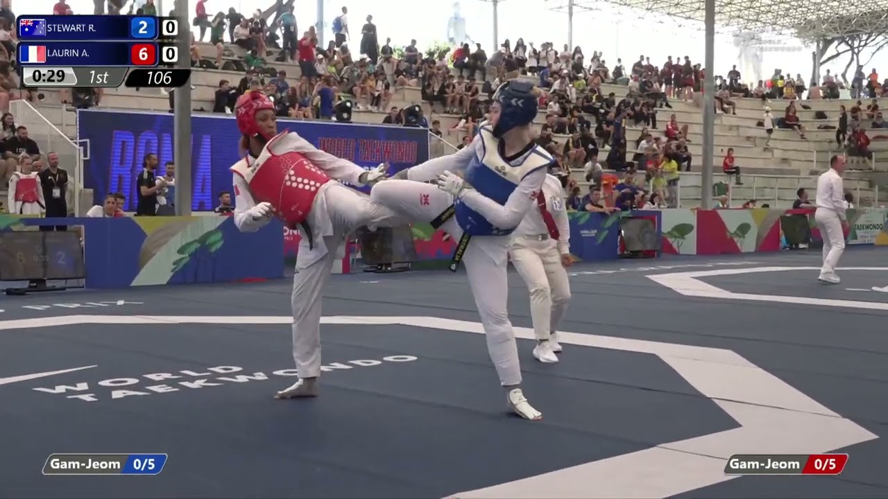 106 Round of 32 WOMEN W +67KG AUS STEWART R FRA LAURIN A