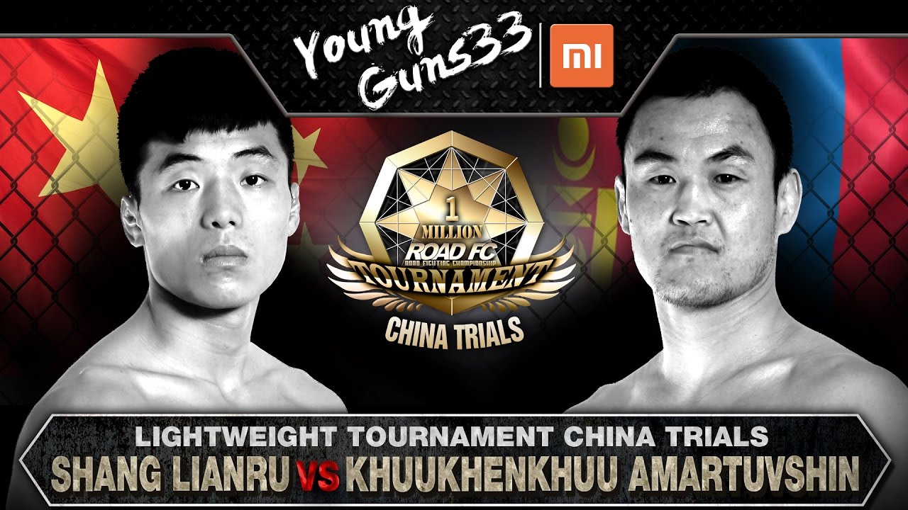 XIAOMI ROAD FC YOUNG GUNS 33 SHANG LIANRU(샹 리엔루) VS KHUUKHENKHUU AMARTUVSHIN(구켄쿠 아마르투브신) backdrop