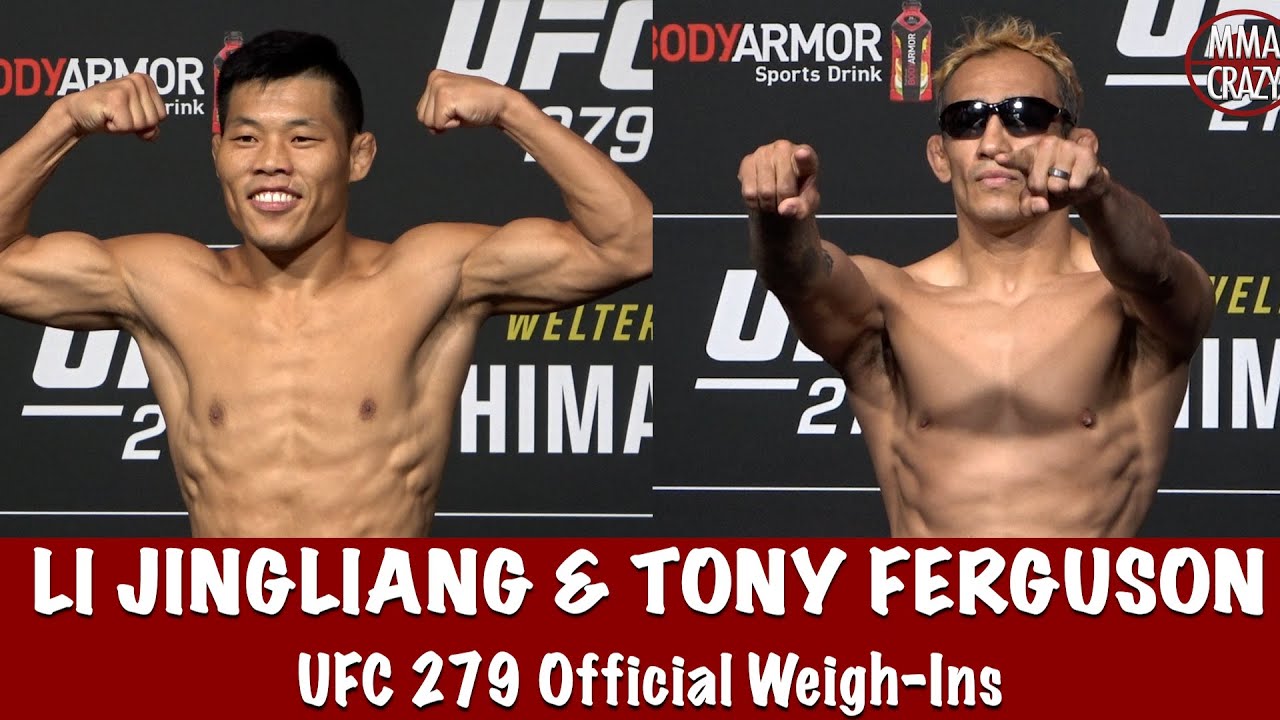 Li Jingliang & Tony Ferguson weigh in for UFC 279 background