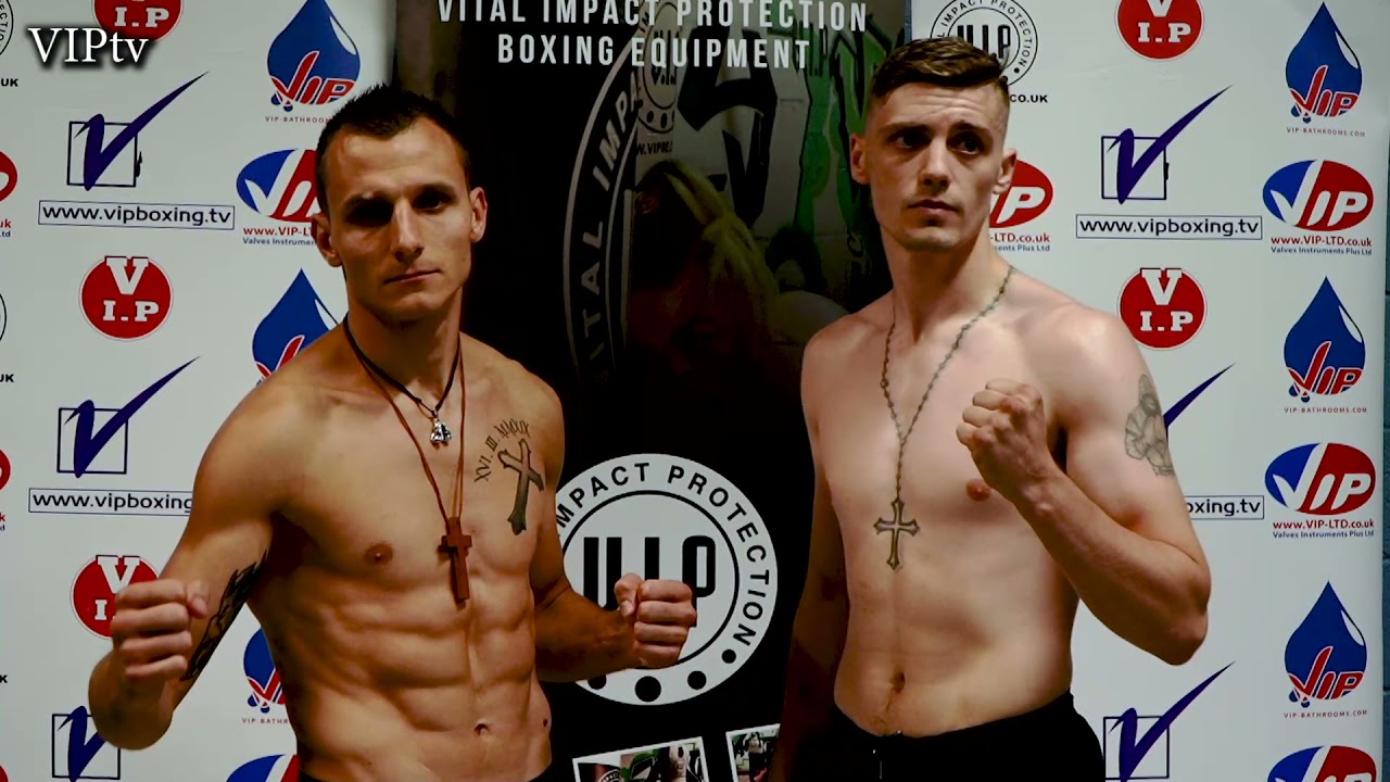 Luke Evans v Denis Madry weigh-in for VIP's Sunday show in Bolton 12.9 21