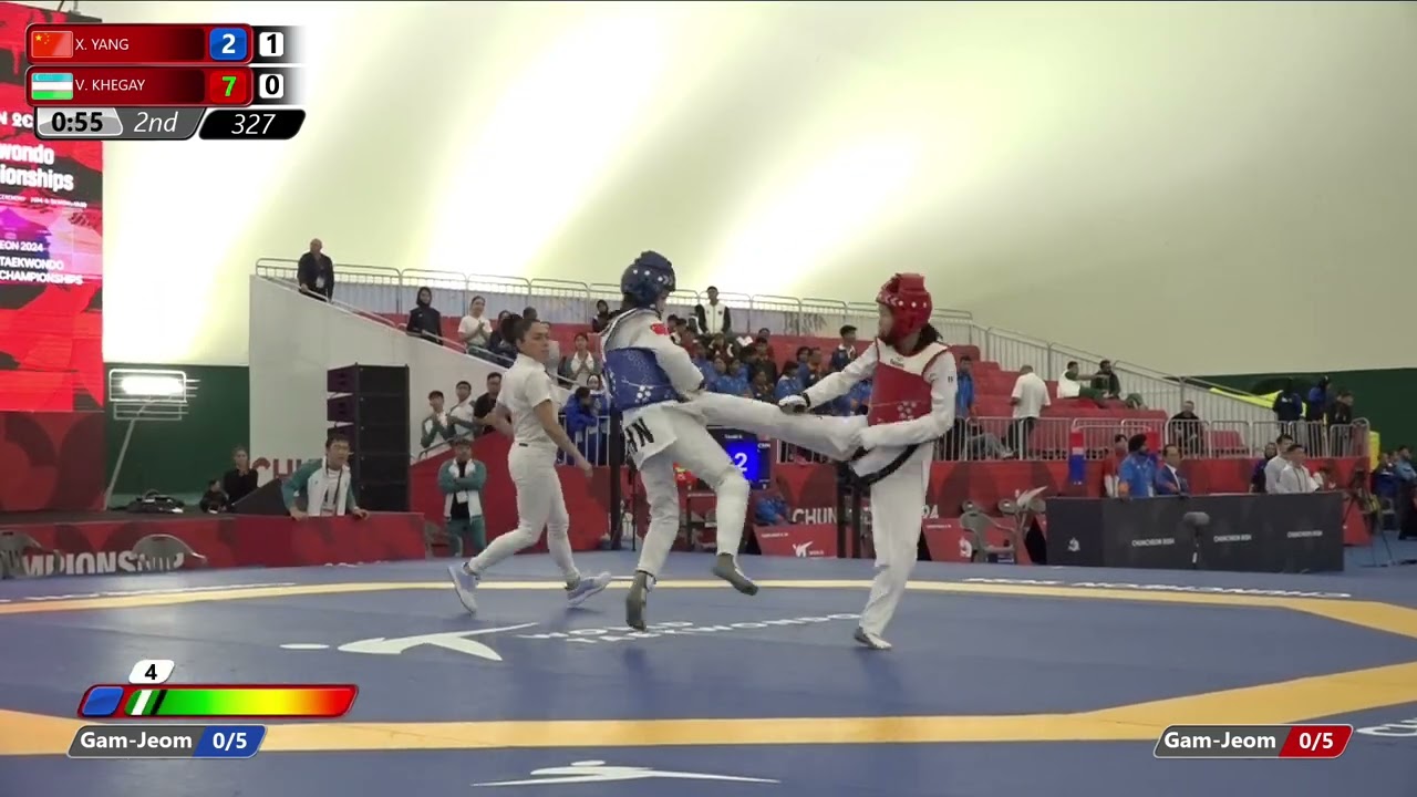 327 Quarterfinals Women 42kg CHN X YANG UZB V KHEGAY