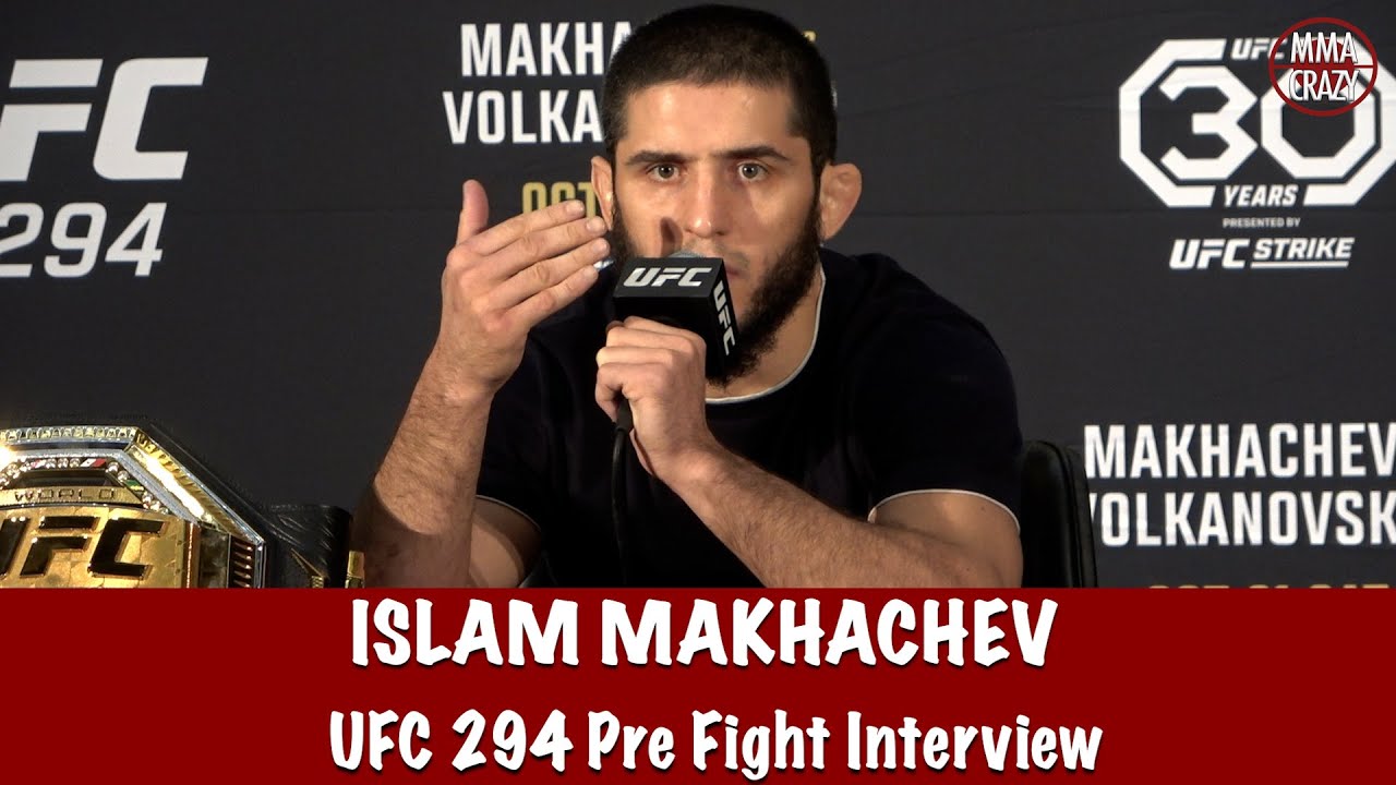 Islam Makhachev accuses Alexander Volkanovski of taking fight just to make money background