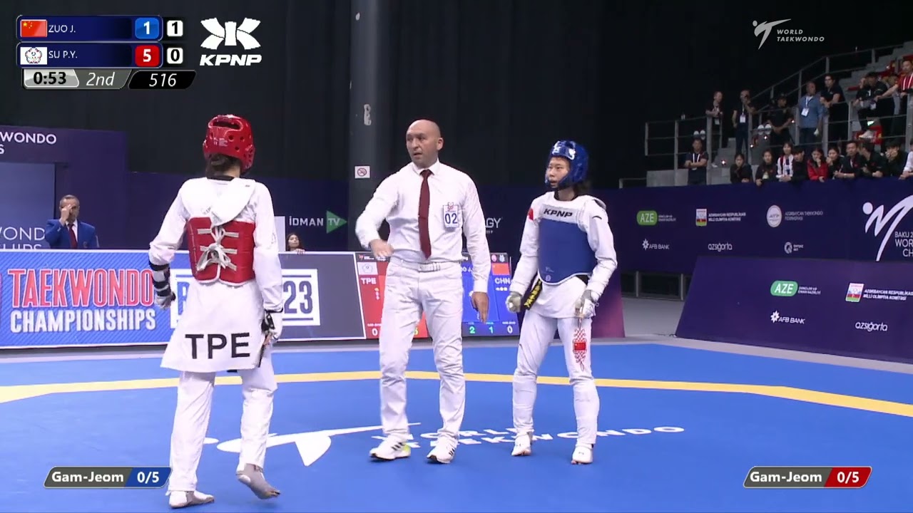 516 Quarter final Women 53kg CHN ZUO J TPE SU P Y