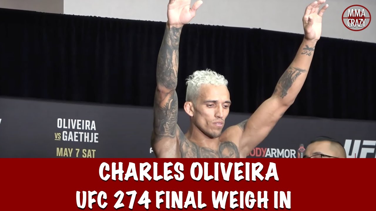 Charles Oliveira misses weight on FINAL attempt for UFC 274 background