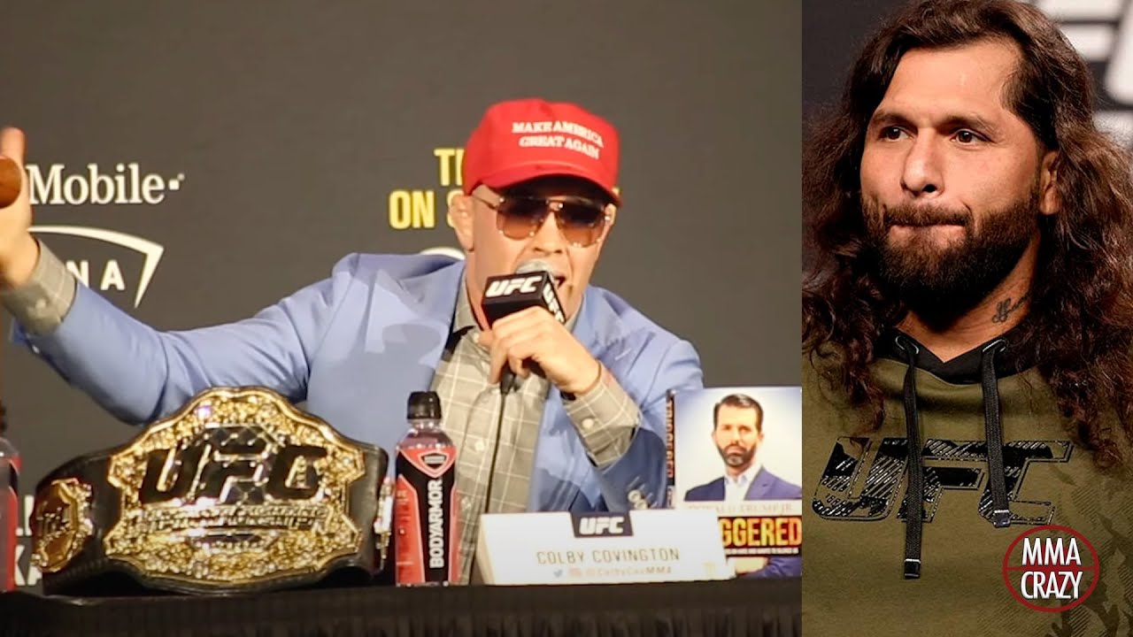 Colby Covington blasts Jorge Masvidal "I hope to not go to jail for beating his a**" background
