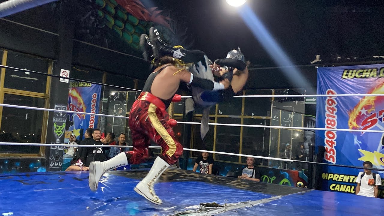 Lo mejor de la campal de Chingones Lucha Libre en función a beneficio de Maleante en el Star Gym background