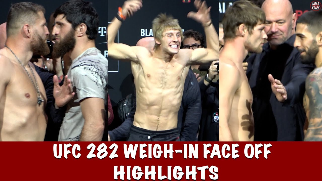 Full UFC 282 Weigh-in Final Face Off Highlights background