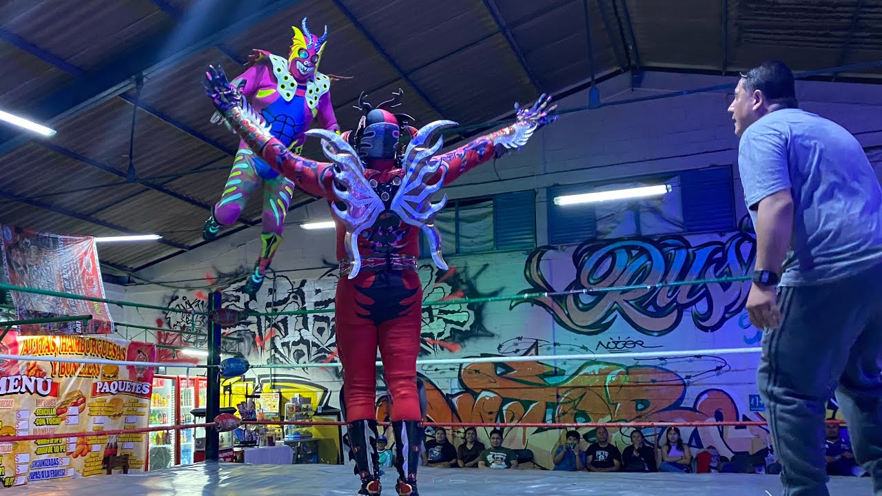 Lucha estelar Alebrije AAA y Bengala NG Vs Black Alebrije y Demon Rocker beneficio Pequeño Bombón