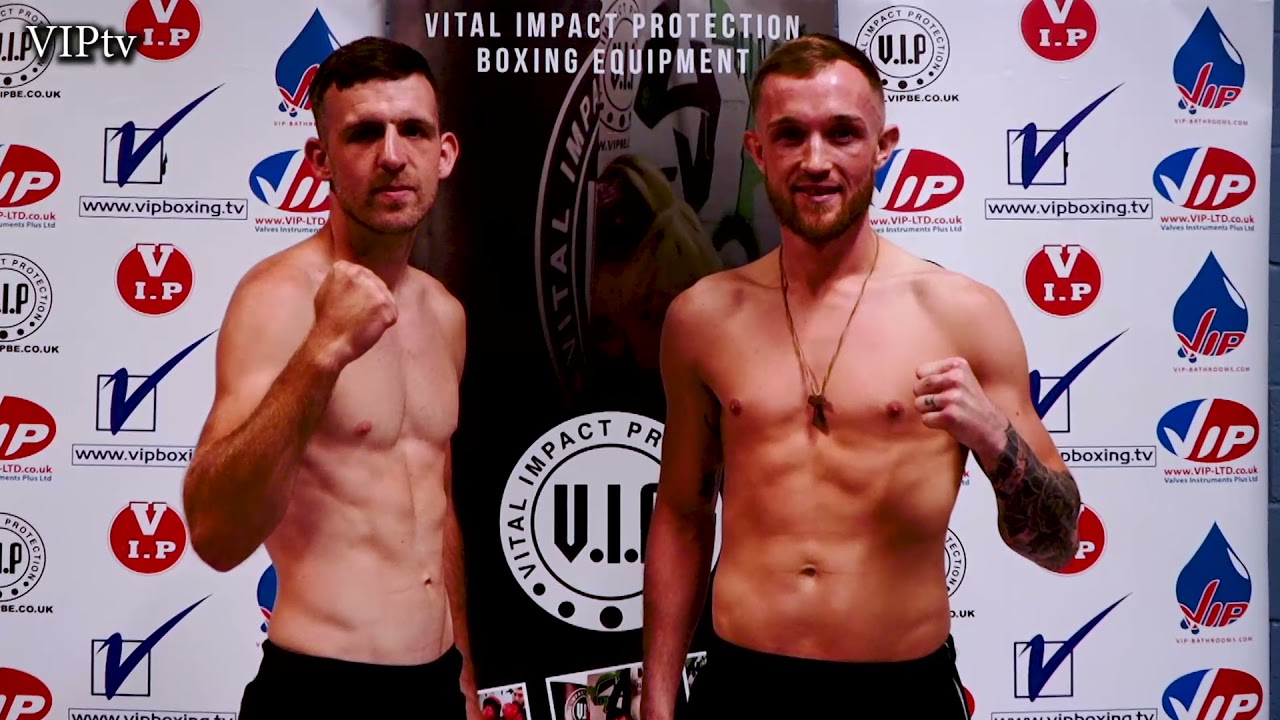 Johnnyboy Kiely v Josh Bray weigh-in for VIP's Bolton show on 11.9.21