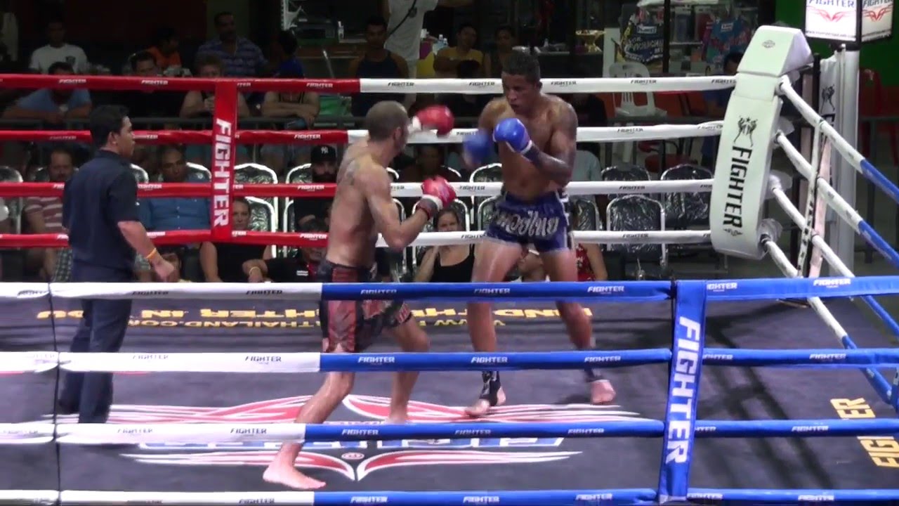 Dave Leduc (Tiger Muay Thai) vs Carlos (Phuket Fight Club) @ Rawai Boxing Stadium 2/4/16