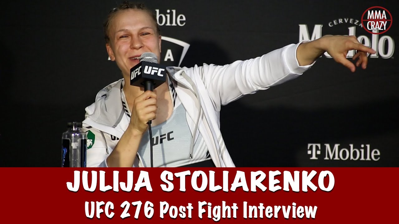 Julia Stoliarenko on submission over Jessica Rose Clark at UFC 276